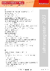 Vorschauseite 1: Jahresregister 2023