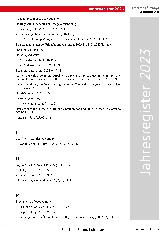 Vorschauseite 2: Jahresregister 2023