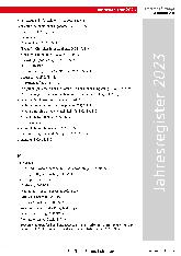 Vorschauseite 3: Jahresregister 2023