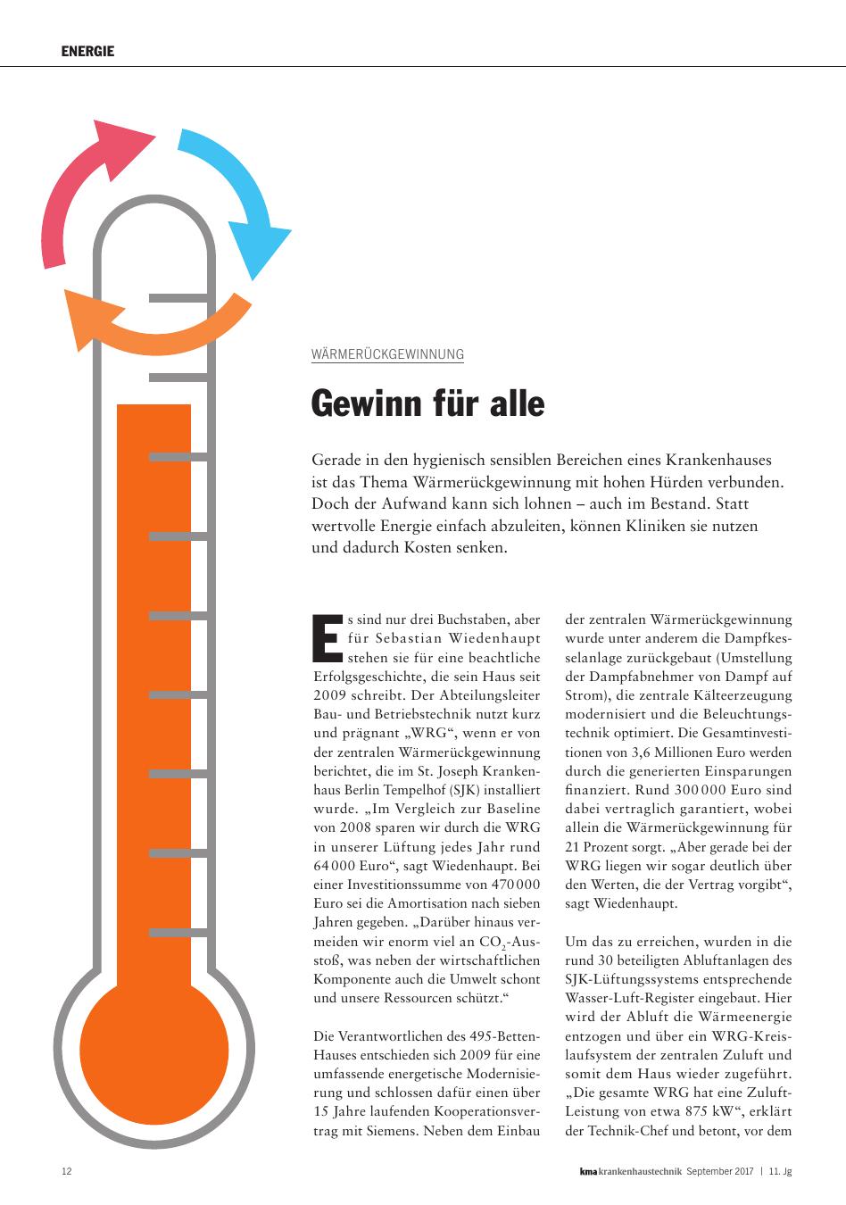 Vorschauseite 1: Wärmerückgewinnung: Gewinn für alle