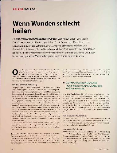 Vorschauseite 1: Wenn Wunden schlecht heilen