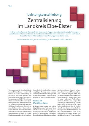 Vorschauseite 1: Leistungsverschiebung Zentralisierung im Landkreis Elbe-Elster
