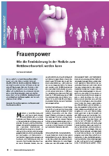 Vorschauseite 1: Frauenpower: Wie die Feminisierung in der Medizin zum Wettbewerbsvorteil werden kann