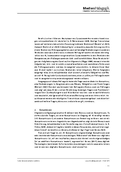 Vorschauseite 3: Künstliche Intelligenz im Kontext von Kompetenzen, Prüfungen und Lehr-Lern-Methoden: Alte und neue Gestaltungsfragen