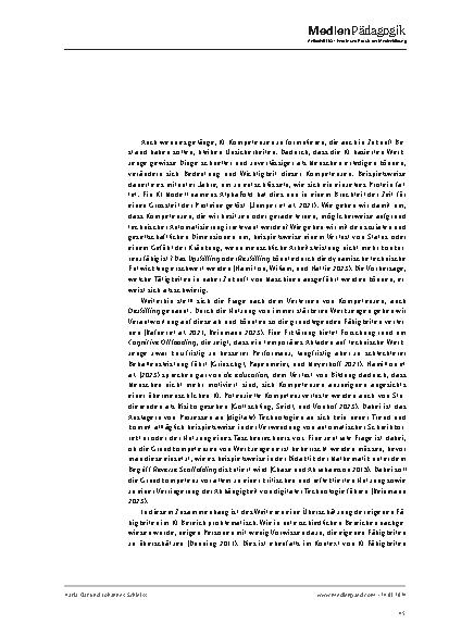 Vorschauseite 5: Künstliche Intelligenz im Kontext von Kompetenzen, Prüfungen und Lehr-Lern-Methoden: Alte und neue Gestaltungsfragen