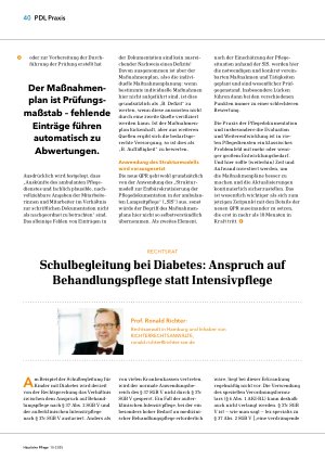 Vorschauseite 1: Schulbegleitung bei Diabetes: Anspruch auf Behandlungspflege statt Intensivpflege