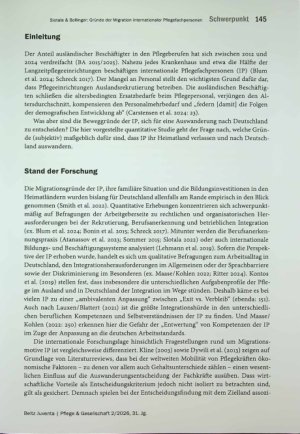 Vorschauseite 2: Gründe der Migration internationaler Pflegefachpersonen nach Deutschland Ergebnisse einer quantitativen Umfrage