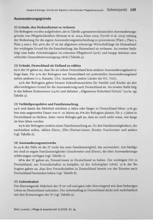 Vorschauseite 6: Gründe der Migration internationaler Pflegefachpersonen nach Deutschland Ergebnisse einer quantitativen Umfrage