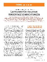Vorschauseite 1: Leitfaden für inklusive Kindertageseinrichtungen