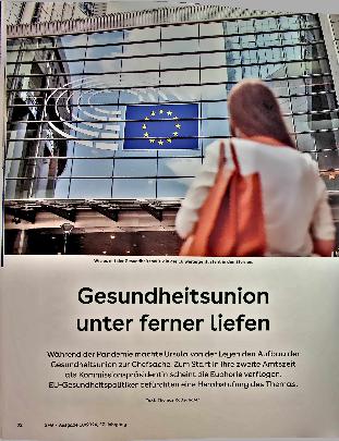 Vorschauseite 1: Gesundheitsunion unter ferner liefen. The correct spelling is: Gesundheitsunion unter ferner liefen.