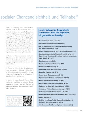 Vorschauseite 4: Gesundheitskompetenz: der Schlüssel zu einer gesunden Gesellschaft