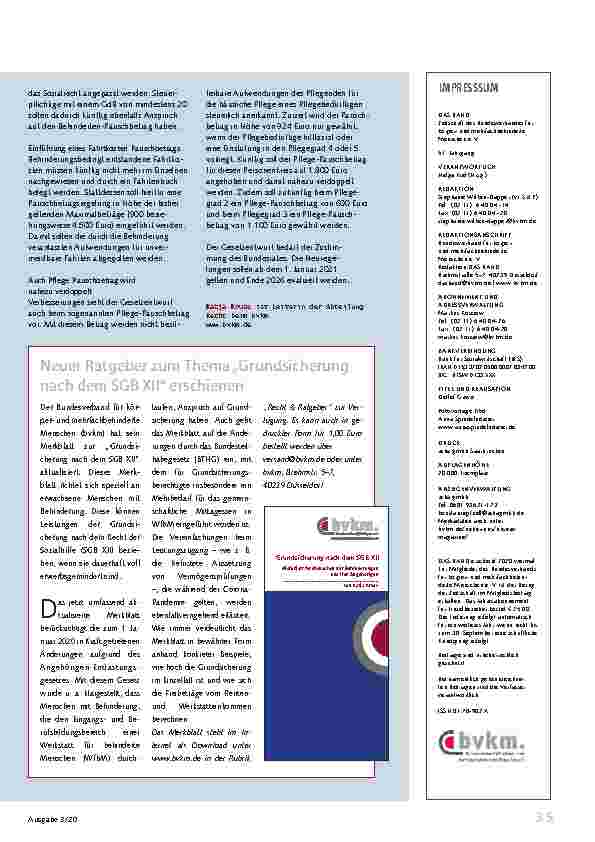 Vorschauseite 3: Reform des Betreuungsrechts: BVKM begrüßt Stärkung des Selbstbestimmungsrechts von Menschen mit Behinderung