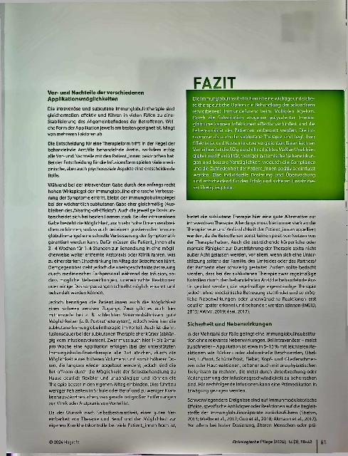 Vorschauseite 4: Polyvalente Immunglobulin-Substitution beim Multiplen Myelom