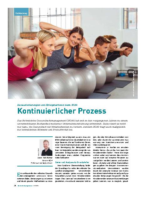 Vorschauseite 1: Herausforderungen und Erfolgsfaktoren beim BGM Kontinuierlicher Prozess
