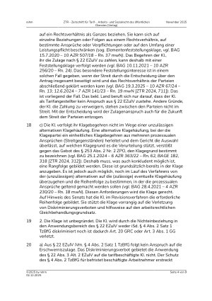 Vorschauseite 4: I. Tarifrecht Diskriminierungsschutz – Befristung auf Regelaltersgrenze