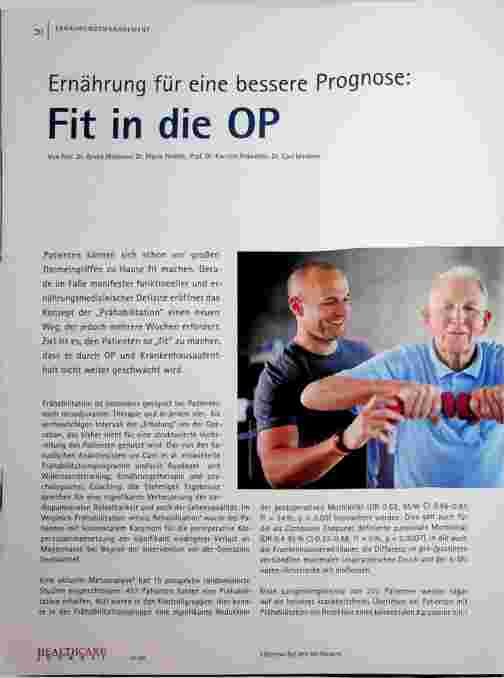Vorschauseite 1: Ernährung für eine bessere Prognose: Fit in die OP