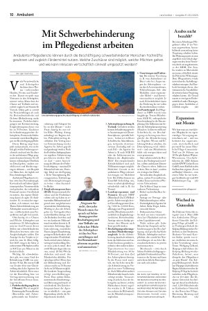 Vorschauseite 1: Mit Schwerbehinderung im Pflegedienst arbeiten