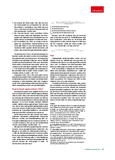 Vorschauseite 3: Arbeitsschutzmanagementsysteme Sichere Kennzahlen sind (k)eine Utopie