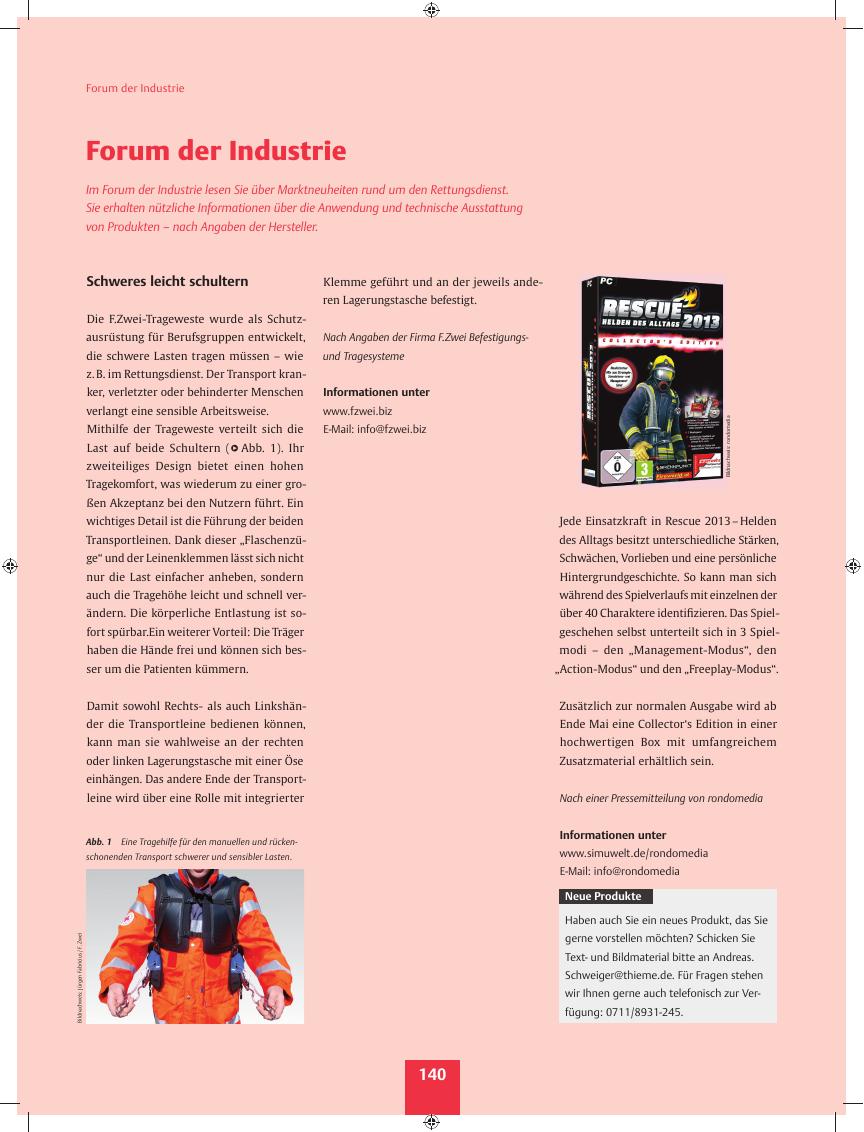 Vorschauseite 1: Forum der Industrie