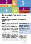 Vorschauseite 1: Du kannst die Welt nicht retten, aber … Bunt, humorvoll und zielgruppengerecht: Ausbildungsmarketing mit Mut und Farbe