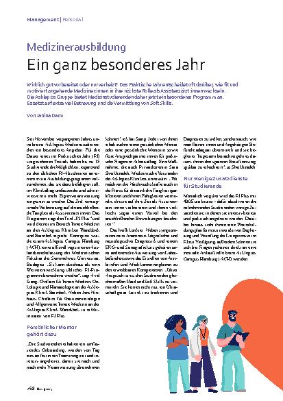 Vorschauseite 1: Medizinerausbildung Ein ganz besonderes Jahr