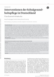 Vorschauseite 1: Interventionen der Schulgesundheitspflege in Deutschland: Eine Querschnittsstudie