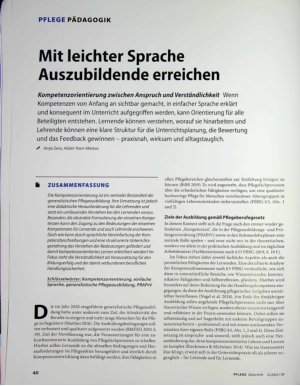 Vorschauseite 1: Mit leichter Sprache Auszubildende erreichen