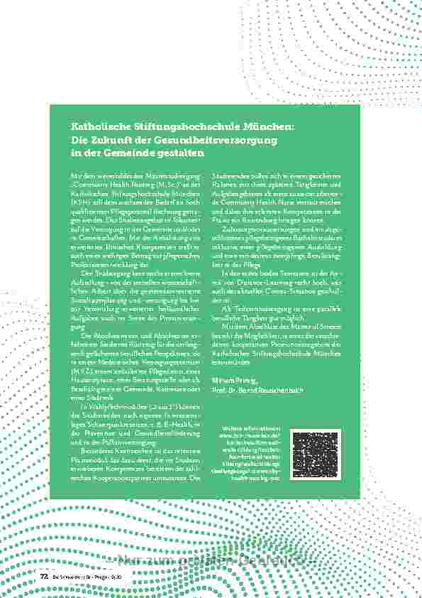 Vorschauseite 3: COMMUNITY HEALTH NURSING STUDIEREN