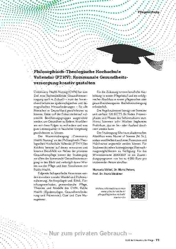 Vorschauseite 4: COMMUNITY HEALTH NURSING STUDIEREN