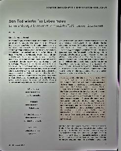 Vorschauseite 1: Den Tod wieder ins Leben holen