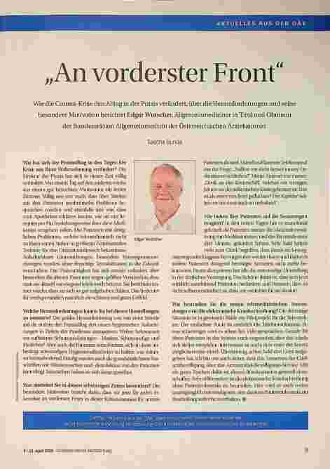 Vorschauseite 1: "An vorderster Front"