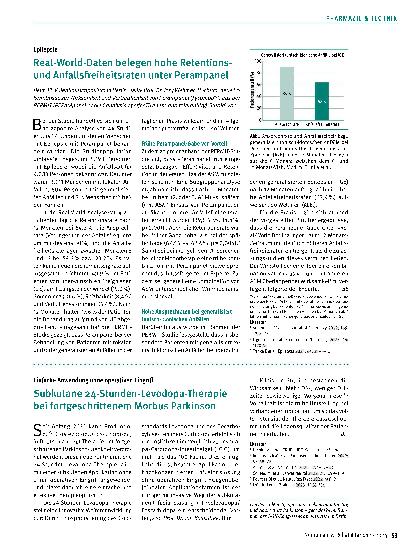 Vorschauseite 1: Epilepsie Real-World-Daten belegen hohe Retentionsund Anfallsfreiheitsraten unter Perampanel