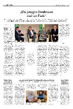 Vorschauseite 1: „Die jetzigen Strukturen sind am Ende.“