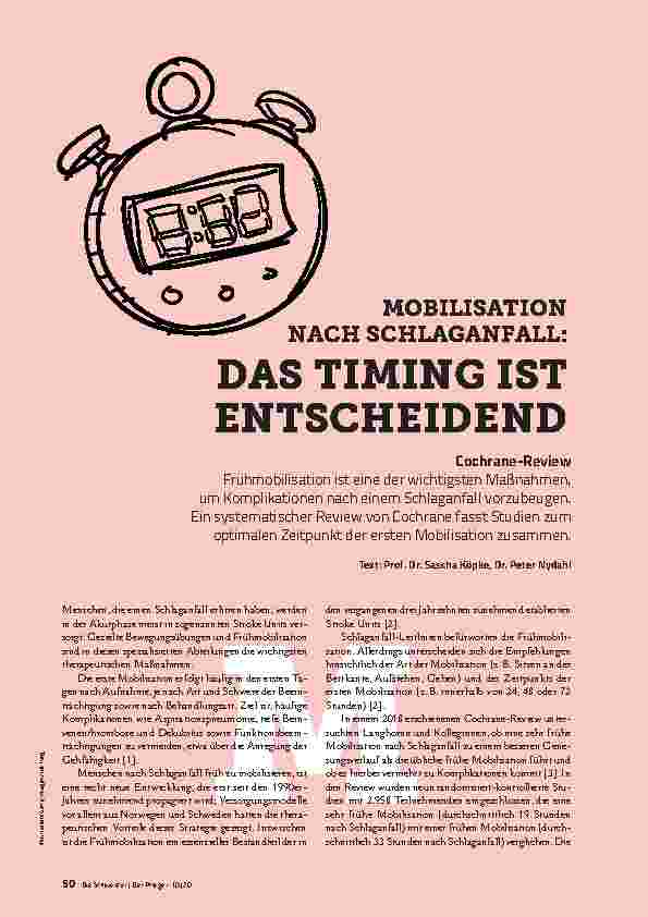 Vorschauseite 1: MOBILISATION NACH SCHLAGANFALL: DAS TIMING IST ENTSCHEIDEND