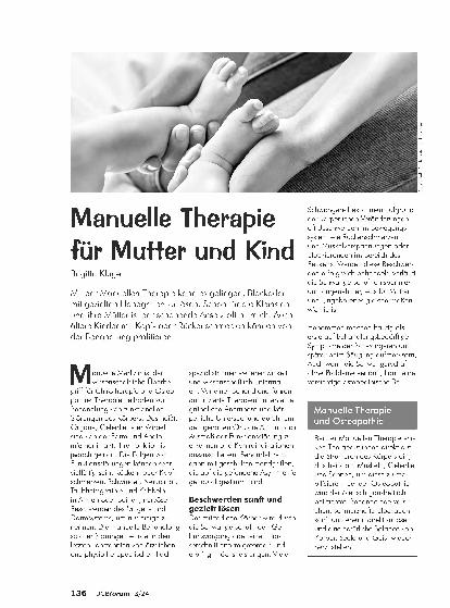 Vorschauseite 1: Manuelle Therapie für Mutter und Kind