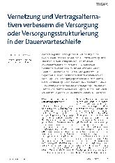 Vorschauseite 1: Vernetzung und Vertragsalternativen verbessern die Versorgung oder Versorgungsstrukturierung in der Dauerwarteschleife.