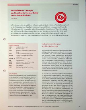 Vorschauseite 1: Antiinfektive Therapie und Antibiotic Stewardship in der Notaufnahme