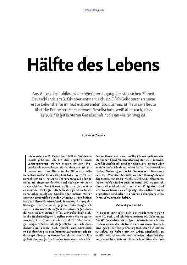 Vorschauseite 1: Hälfte des Lebens