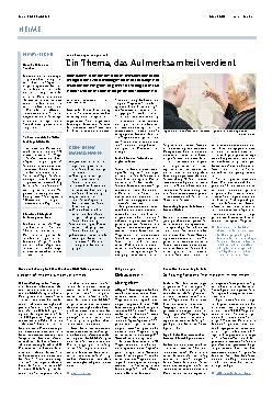 Vorschauseite 1: Ein Thema, das Aufmerksamkeit verdient.