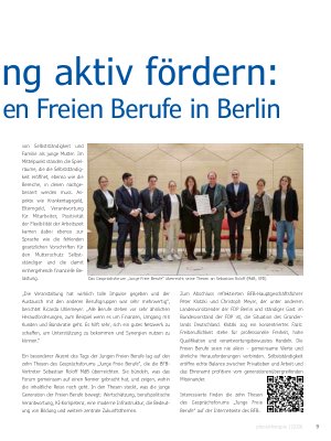 Vorschauseite 2: Vernetzung aktiv fördern: Tag der Jungen Freien Berufe in Berlin