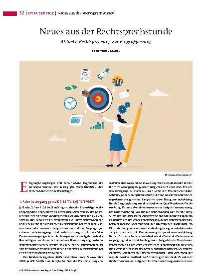 Vorschauseite 1: Neues aus der Rechtsprechung: Aktuelle Rechtsprechung zur Eingruppierung