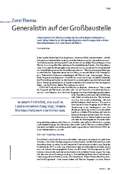 Vorschauseite 1: Generalistin auf der Großbaustelle