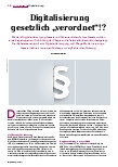 Vorschauseite 1: Digitalisierung gesetzlich „verordnet“!?