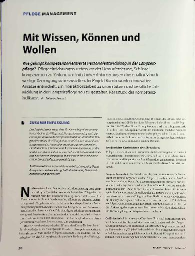 Vorschauseite 1: Mit Wissen, Können und Wollen