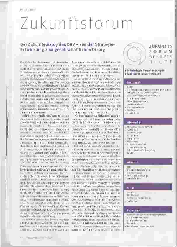 Vorschauseite 1: Zukunftsforum