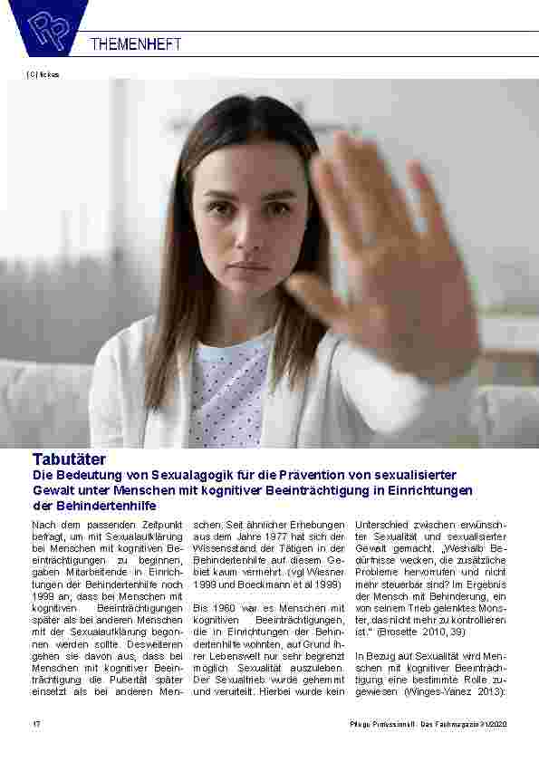 Vorschauseite 1: Tatbestäter: Die Bedeutung von Sexualpädagogik für die Prävention von sexualisierter Gewalt unter Menschen mit kognitiver Beeinträchtigung in Einrichtungen der Behindertenhilfe
