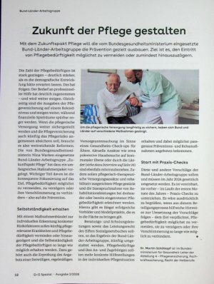 Vorschauseite 1: Zukunft der Pflege gestalten