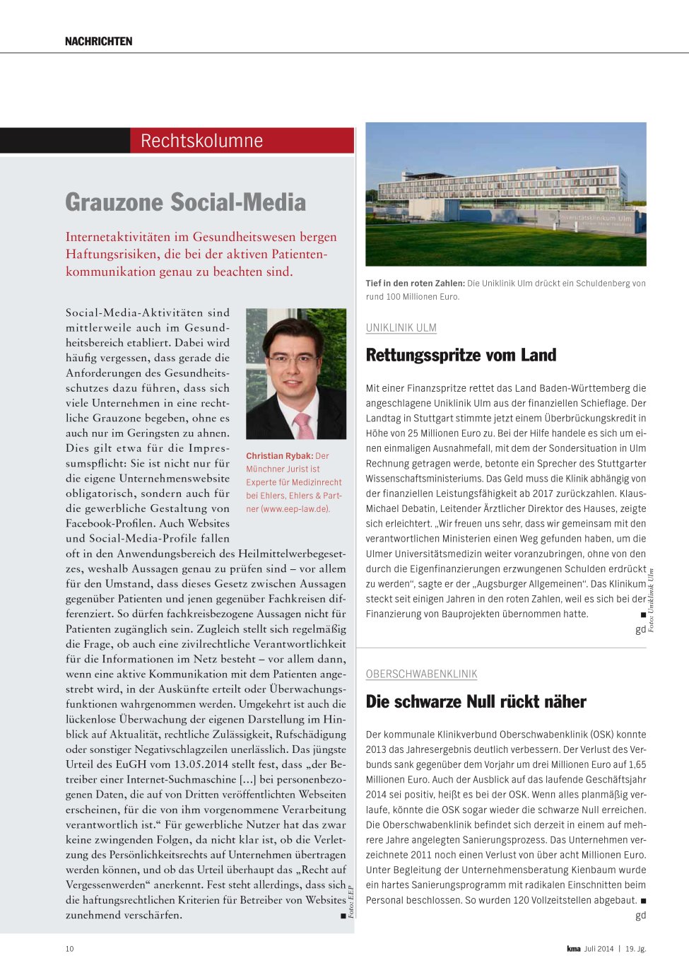 Vorschauseite 1: Grauzone Social-Media