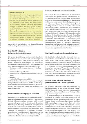 Vorschauseite 2: Kunststoffe in der Langzeitpflege Strategien für mehr Nachhaltigkeit
