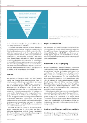 Vorschauseite 3: Kunststoffe in der Langzeitpflege Strategien für mehr Nachhaltigkeit